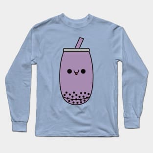 Cute Taro Bubble Tea - Kawaii Boba Tea Long Sleeve T-Shirt